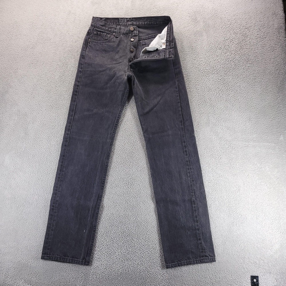 VTG Levis 501 Jeans Mens 29x32 Gray Regular Straight Button Fly Made In USA 90s